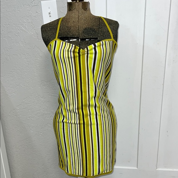 ARITZIA SUNDAY BEST JETT DRESS GREEN BROWN YELLOW SIZE LARGE - Picture 6 of 16